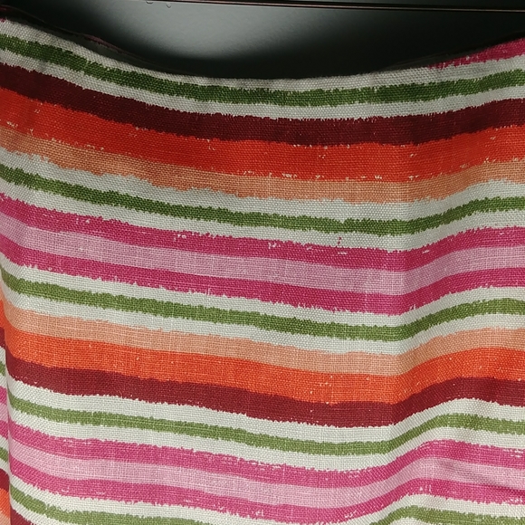 NWT Talbot Petites Striped Colorful Lined Midi Pencil Skirt Back Zipper Closure - Picture 2 of 7